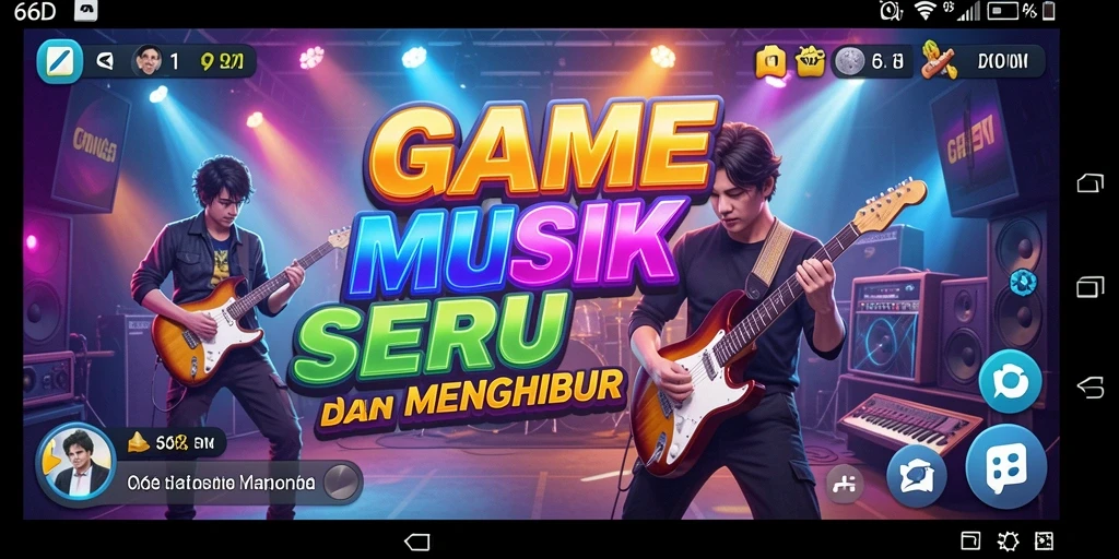 Tampilan gameplay seru di aplikasi musik 66D.