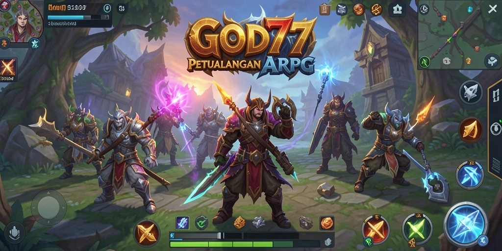 Tampilkan pertarungan epik di dunia fantasi GOD77.