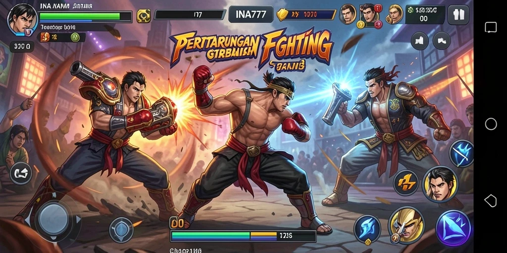 Screenshot utama INA777 menampilkan gameplay seru dalam mode Fighting.