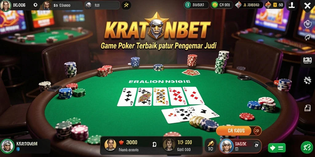 Gameplay seru dari <strong>KRATONBET</strong> dengan suasana Poker yang mendebarkan.