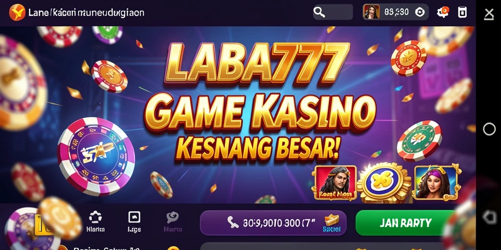 Screenshot utama LABA777 menampilkan gameplay Kasino yang menarik dan interaktif.