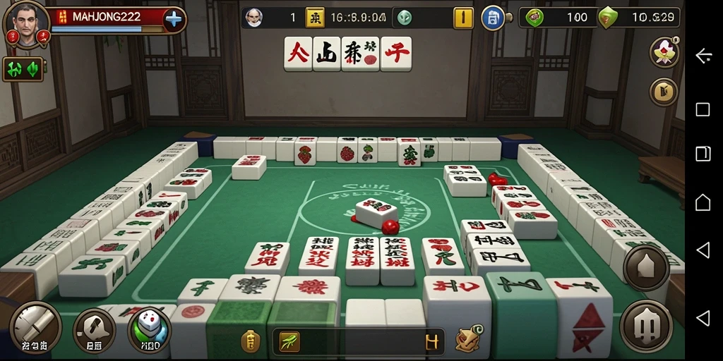 Tampilan gameplay menyenangkan dari MAHJONG222 dalam format Idle.
