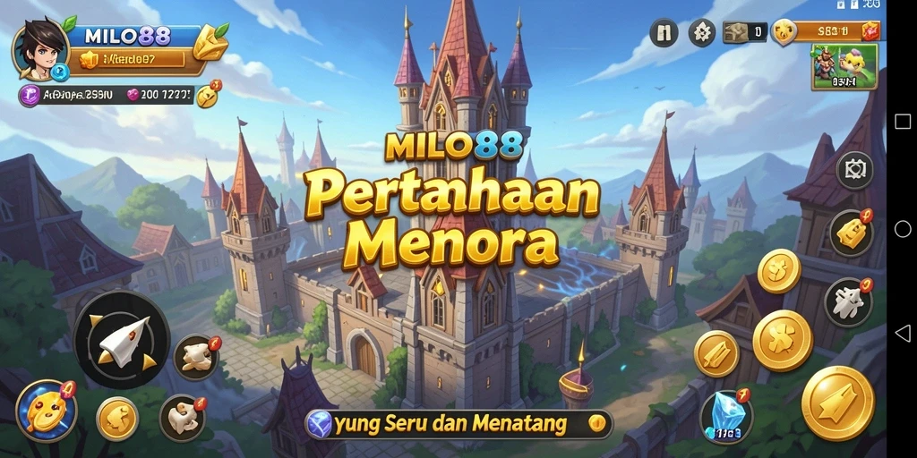 Tampilan gameplay seru Tower Defense di MILO88.