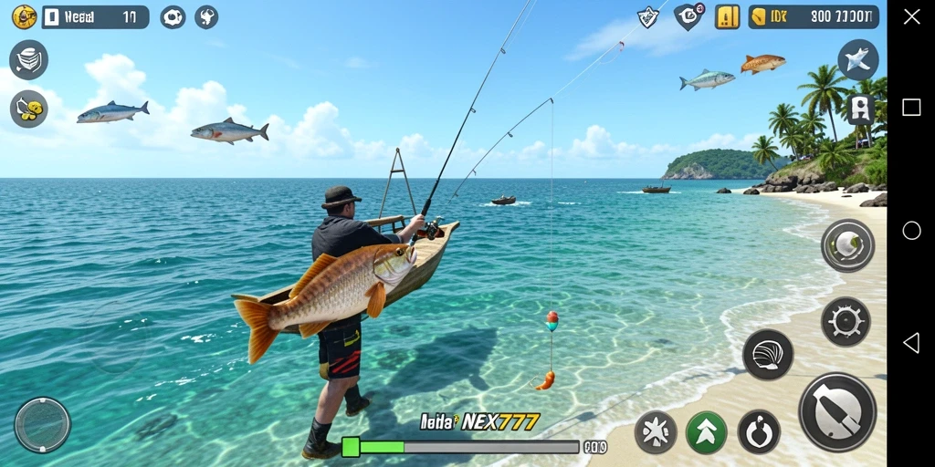 Tangkapan ikan memikat dalam gameplay NEX777.
