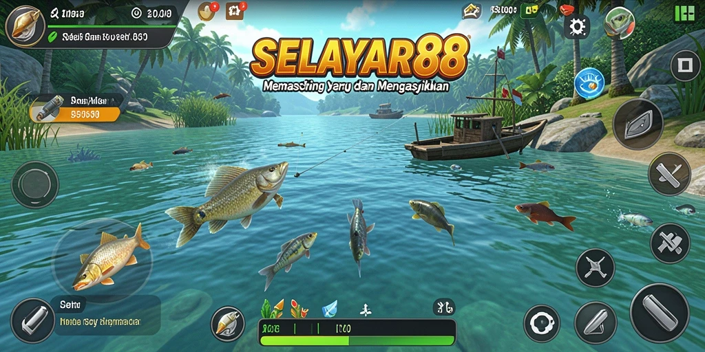 Screenshot gameplay SELAYAR88 yang menampilkan pengalaman memancing yang menyenangkan.