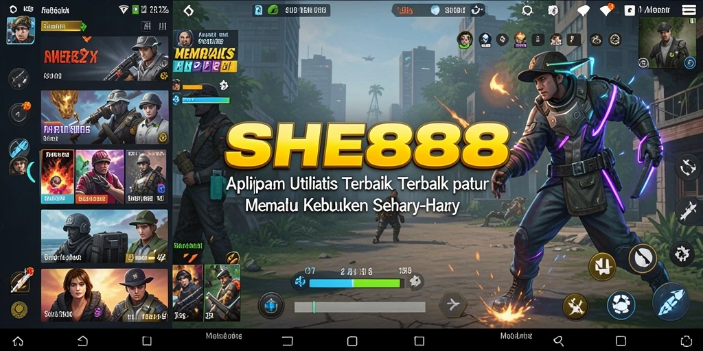Tampilan antarmuka SHE888 yang sederhana dan fungsional.