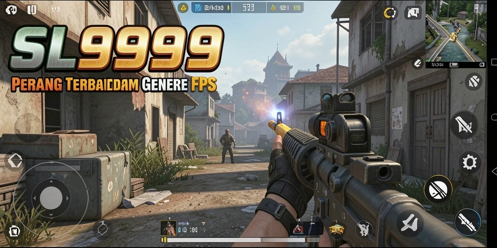 Screenshot menunjukkan gameplay intens dalam SL999 dengan efek grafis memukau.