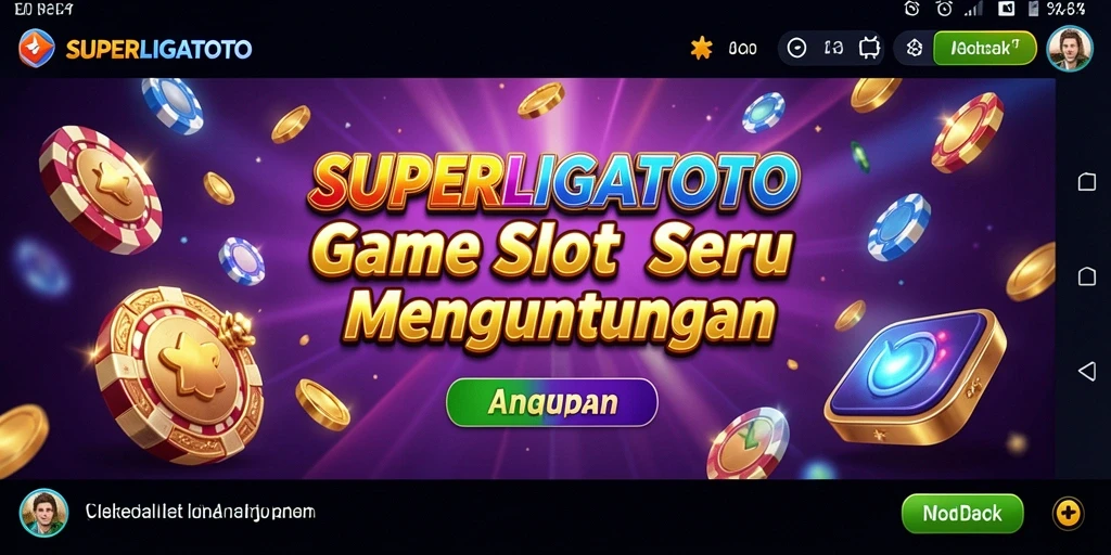 Tampilan gameplay SUPERLIGATOTO yang seru dan menarik.